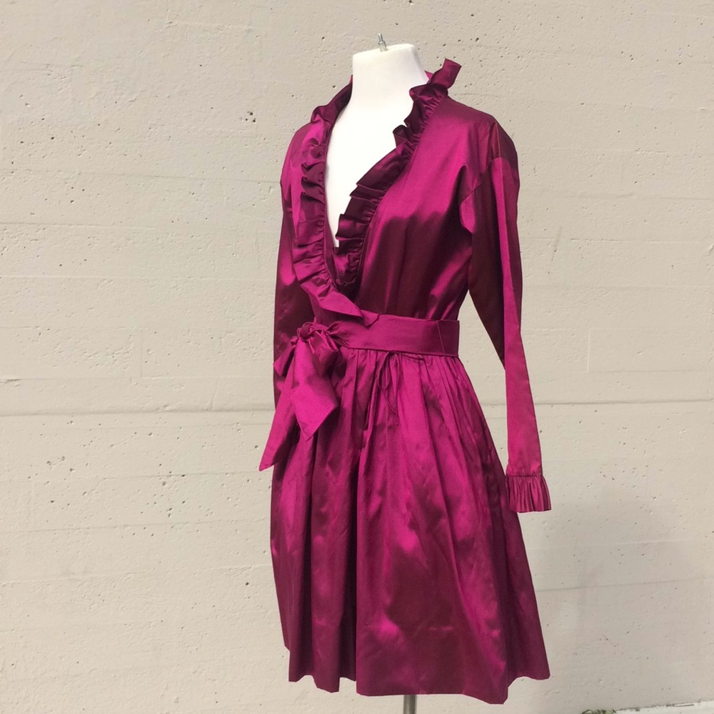 Catherine Regehr Silk Taffeta Retro Cocktail Dress - Picture 9 of 14